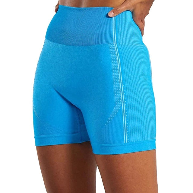Seamless Yoga Shorts Women High Waist Fitness Workout Yoga Short Pants Push Up Hip High Elastic Sport Running Gym Shorts | Vimost Shop.