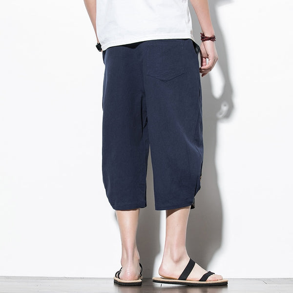 Streetwear Summer Cotton Harem Pants Men Casual Hip Hop Trousers Drawstring Loose Calf-Length Pants Joggers Size 5XL | Vimost Shop.