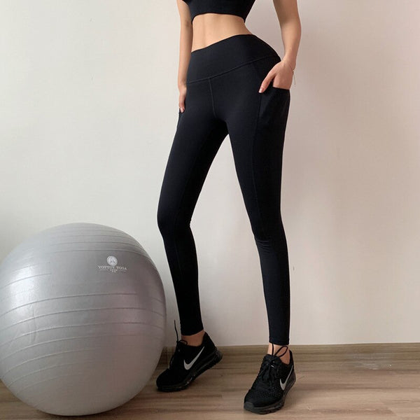 Super Stretchy Gym Tights Tummy Control Yoga Pants High Waist Sports Leggings Push Up Running Pants Women Bodybuilding Wears | Vimost Shop.