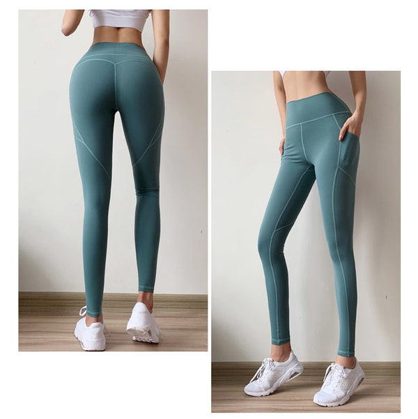 Super Stretchy Gym Tights Tummy Control Yoga Pants High Waist Sports Leggings Push Up Running Pants Women Bodybuilding Wears | Vimost Shop.