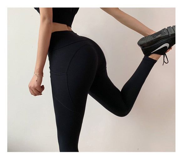 Super Stretchy Gym Tights Tummy Control Yoga Pants High Waist Sports Leggings Push Up Running Pants Women Bodybuilding Wears | Vimost Shop.