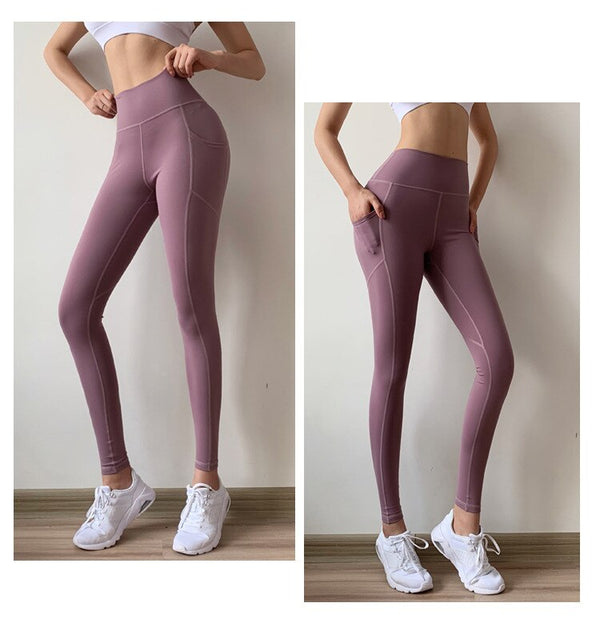 Super Stretchy Gym Tights Tummy Control Yoga Pants High Waist Sports Leggings Push Up Running Pants Women Bodybuilding Wears | Vimost Shop.