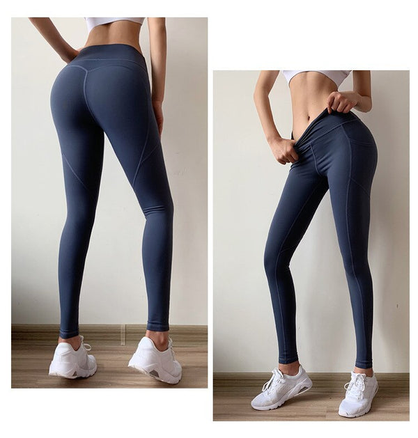 Super Stretchy Gym Tights Tummy Control Yoga Pants High Waist Sports Leggings Push Up Running Pants Women Bodybuilding Wears | Vimost Shop.