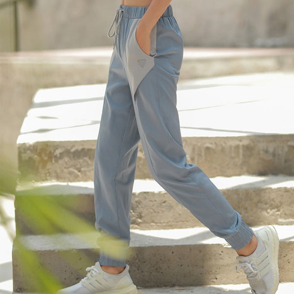 Soft Loose Athletic Jogging Pants Women's Quick-Dry Breathable Gym Fitness Exercise Pants Running Yoga Trousers Patchwork Pocket | Vimost Shop.