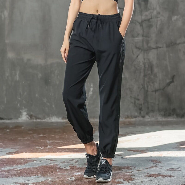 Outdoor Gym Running Sportswear Sport Drawstring Waist Jogging Pants Women Loose Training Pants Fashion Side Open Sweatpants | Vimost Shop.