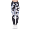 Elegant Women High Waist Legging Camo Black Triangles Printing | Vimost Shop.