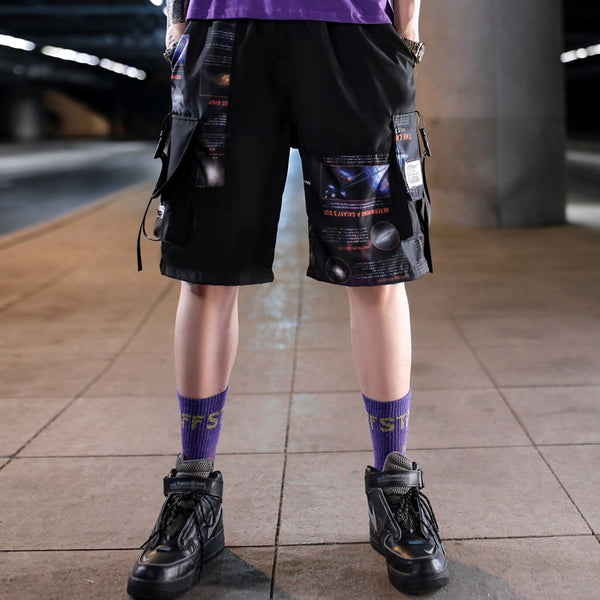 Streetwear Men's Shorts Knee Length Summer New Fashion Printed Hiphop Men Short Pants Mens Beach Pants Loose Leisure | Vimost Shop.