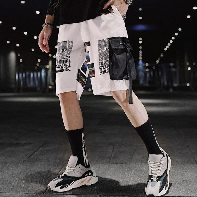 Streetwear Men's Shorts Knee Length Summer New Fashion Printed Hiphop Men Short Pants Mens Beach Pants Loose Leisure | Vimost Shop.