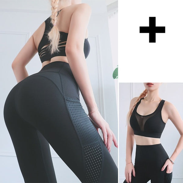 Fitness Yoga Pants for Women High Waist Solid Pocket | Vimost Shop.