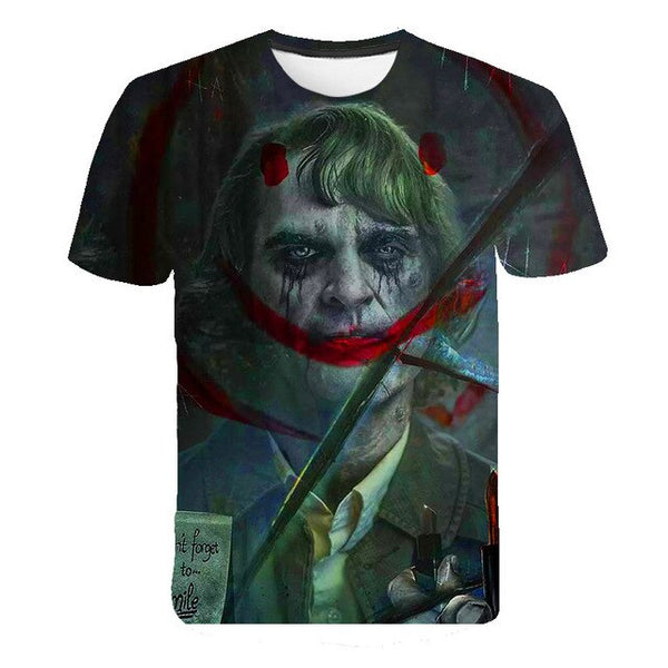 Hot Sale Clown T Shirt Men/women Joker Face 3D Printed Terror Fashion T-shirts Cool Character joker Harajuku Clothing | Vimost Shop.