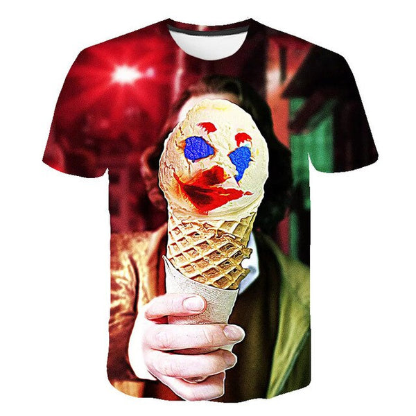 Hot Sale Clown T Shirt Men/women Joker Face 3D Printed Terror Fashion T-shirts Cool Character joker Harajuku Clothing | Vimost Shop.