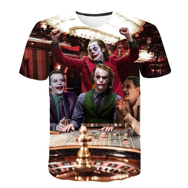 Hot Sale Clown T Shirt Men/women Joker Face 3D Printed Terror Fashion T-shirts Cool Character joker Harajuku Clothing | Vimost Shop.