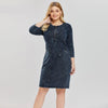 Women's Plus Size Fashion Denim Dress High Flexibility Slim Fit Dress Casual Dress New knitted denim