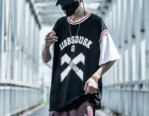 Streetwear Hip Hop T Shirt Men Hit Color Print Basketball Sportswear Short Sleeve Summer Cottom Casual Tshirts | Vimost Shop.