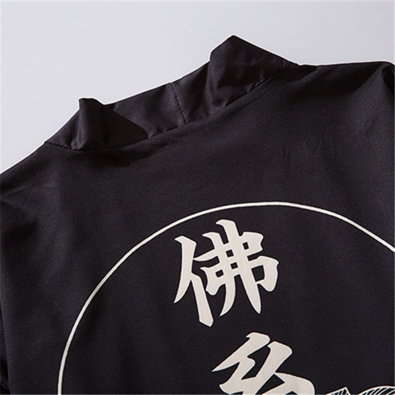 Male Kimono Cardigan Japanese Kimono Men Cardigan Shirt Blouse Yukata Men Haori Obi Traditional Samurai Clothing | Vimost Shop.