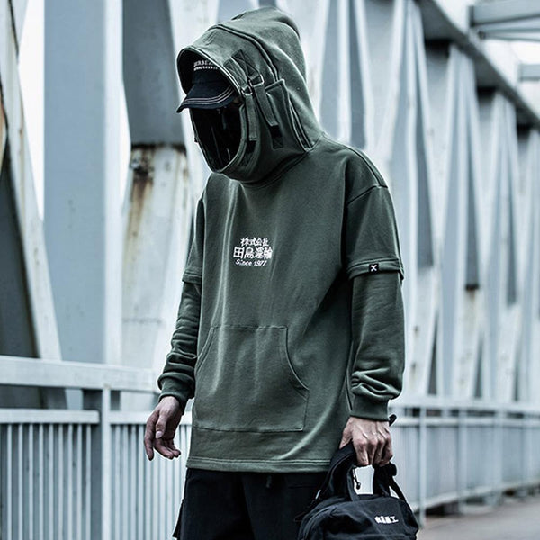 Embroidery Harajuku Hoodie Mens Casual Japanese Streetwear Hoodies Hip Hop Sweatshirts Man Pullovers Outerwear | Vimost Shop.
