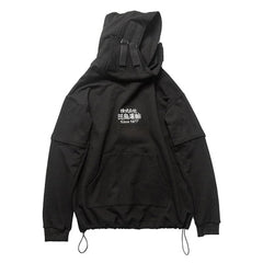 Embroidery Harajuku Hoodie Mens Casual Japanese Streetwear Hoodies Hip Hop Sweatshirts Man Pullovers Outerwear