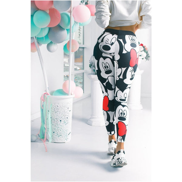 Active Women Minnie Mickey Yoga Gym Leggings Athletic Women Sport Clothing | Vimost Shop.