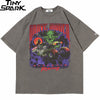 Men Oversize Hip Hop T-Shirt Devil Racing Harajuku Tshirt Summer Short Sleeve Cotton Loose Tops Tees | Vimost Shop.