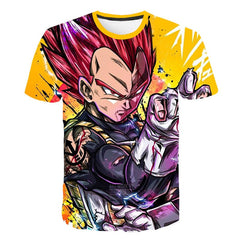 New Dragon Ball Z T Shirts Mens Summer 3D Print Super Saiyan Goku Black Zamasu Vegeta Dragonball Casual Tee Shirt tops Tee