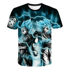 New Dragon Ball Z T Shirts Mens Summer 3D Print Super Saiyan Goku Black Zamasu Vegeta Dragonball Casual Tee Shirt tops Tee