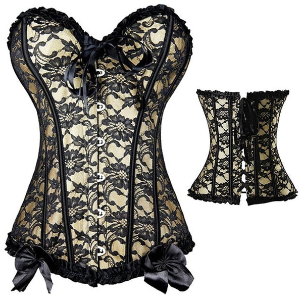 X Sexy Women steampunk clothing gothic Plus Size Corsets Lace Up boned Overbust Bustier Waist Cincher Body shaper corselet S-6XL | Vimost Shop.