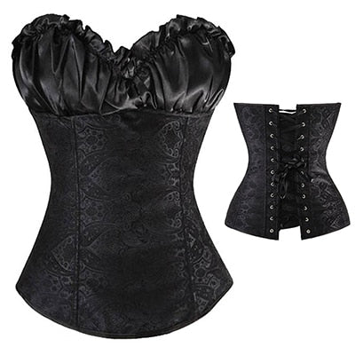 X Sexy Women steampunk clothing gothic Plus Size Corsets Lace Up boned Overbust Bustier Waist Cincher Body shaper corselet S-6XL | Vimost Shop.