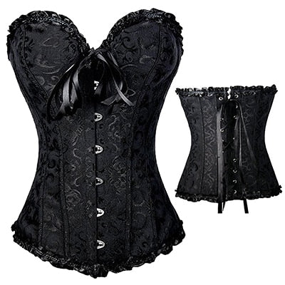 X Sexy Women steampunk clothing gothic Plus Size Corsets Lace Up boned Overbust Bustier Waist Cincher Body shaper corselet S-6XL | Vimost Shop.