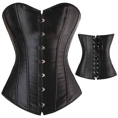 X Sexy Women steampunk clothing gothic Plus Size Corsets Lace Up boned Overbust Bustier Waist Cincher Body shaper corselet S-6XL | Vimost Shop.