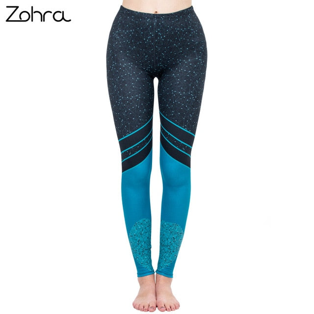 Women Legging Starry Sea Love Printing leggins High Waist Punk Leggings Color Legins Slim Fitness Pants | Vimost Shop.