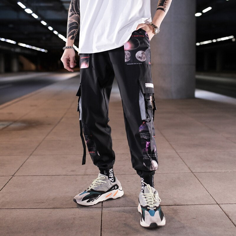 Streetwear Men Hip Hop Patchwork Sweatpants Joggers Trousers Casual Drawstring Sportwear Pants Male New Men Cargo Pants | Vimost Shop.
