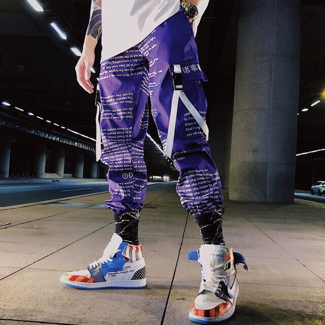Streetwear Men Hip Hop Patchwork Sweatpants Joggers Trousers Casual Drawstring Sportwear Pants Male New Men Cargo Pants | Vimost Shop.