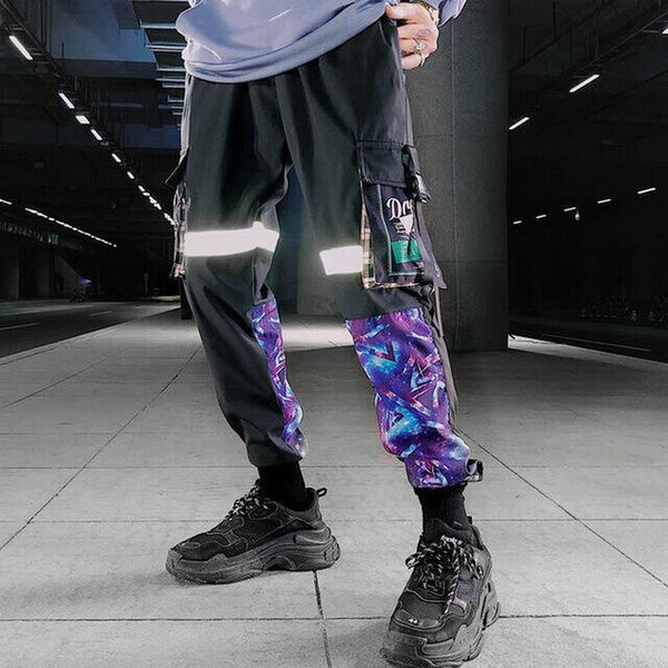 Streetwear Men Hip Hop Patchwork Sweatpants Joggers Trousers Casual Drawstring Sportwear Pants Male New Men Cargo Pants | Vimost Shop.