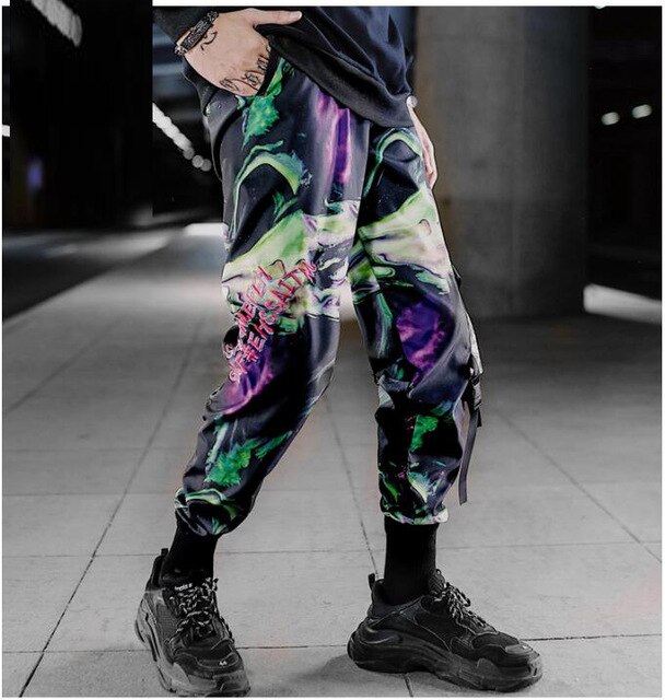 Streetwear Men Hip Hop Patchwork Sweatpants Joggers Trousers Casual Drawstring Sportwear Pants Male New Men Cargo Pants | Vimost Shop.