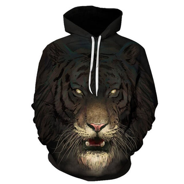 3D Print Flame Tiger Hoodie Men Sweatshirt Men Women Hoodies Plus Size Pullover Novelty 6XL Casual Animal Coats | Vimost Shop.