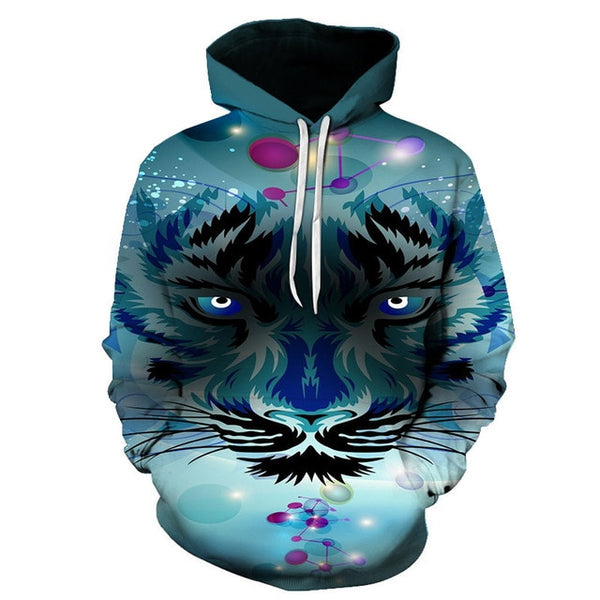 3D Print Flame Tiger Hoodie Men Sweatshirt Men Women Hoodies Plus Size Pullover Novelty 6XL Casual Animal Coats | Vimost Shop.