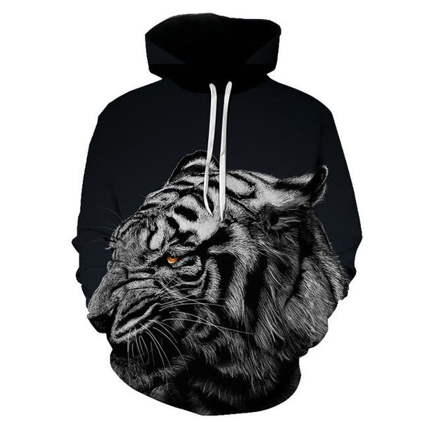 3D Print Flame Tiger Hoodie Men Sweatshirt Men Women Hoodies Plus Size Pullover Novelty 6XL Casual Animal Coats | Vimost Shop.