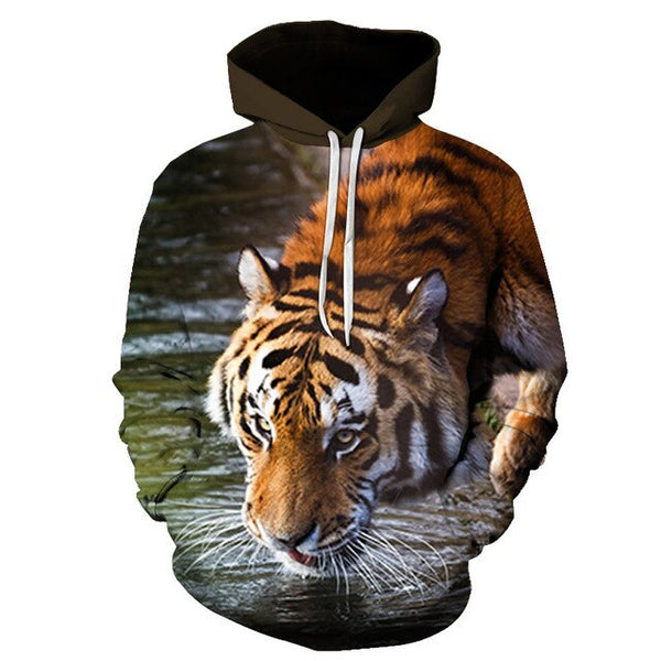 3D Print Flame Tiger Hoodie Men Sweatshirt Men Women Hoodies Plus Size Pullover Novelty 6XL Casual Animal Coats | Vimost Shop.
