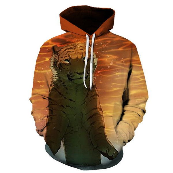 3D Print Flame Tiger Hoodie Men Sweatshirt Men Women Hoodies Plus Size Pullover Novelty 6XL Casual Animal Coats | Vimost Shop.