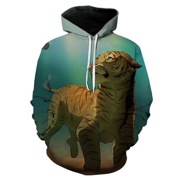 3D Print Flame Tiger Hoodie Men Sweatshirt Men Women Hoodies Plus Size Pullover Novelty 6XL Casual Animal Coats | Vimost Shop.
