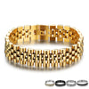 Luxury Gold Color Stainless Steel Bracelet 200mm Wristband Men Jewelry Bracelets Bangles Gift for Him | Vimost Shop.