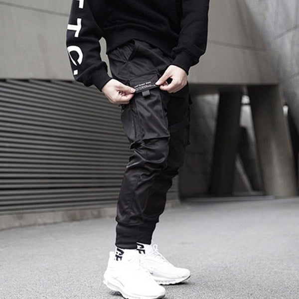 Men Joggers Pants Multi-pocket Elastic Waist Harem Pants Men Hip Hop Streetwear Sweatpants Pencil Pants Techwear | Vimost Shop.
