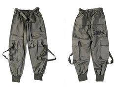 Techwear Cargo Pants Men Multi Pockets Hip Hop Casual Streetwear Trousers Joggers Elastic Waist Sweatpants