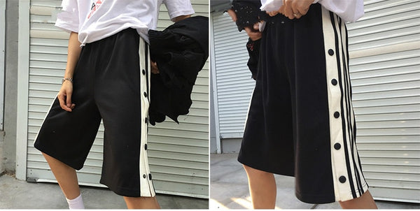 Hip Hop Retro Side Slip Fastener Shorts Men Casual Wear Sports Short | Vimost Shop.