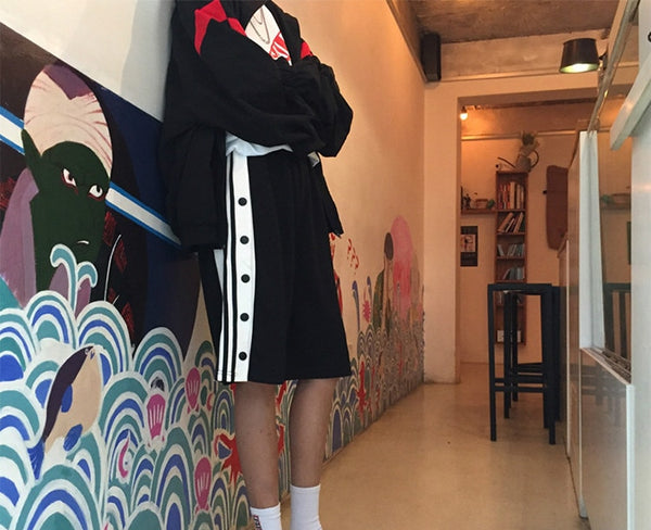 Hip Hop Retro Side Slip Fastener Shorts Men Casual Wear Sports Short | Vimost Shop.