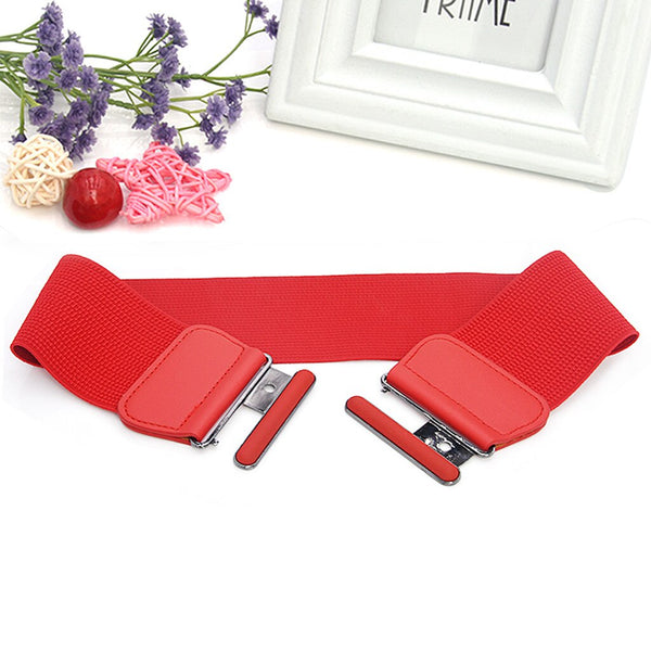 Plus size belt elastic wide red leather fashion big ladies belts for women dress coat designer stretch corset belt | Vimost Shop.