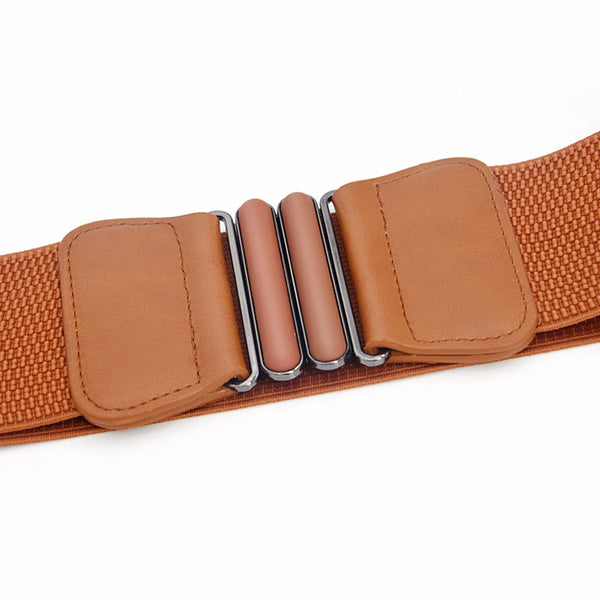 Plus size belt elastic wide red leather fashion big ladies belts for women dress coat designer stretch corset belt | Vimost Shop.