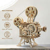 ROKR Hand Crank Projector Classic Film Vitascope 3D Wooden Puzzle Model Building Toys for Children Adult LK601 | Vimost Shop.