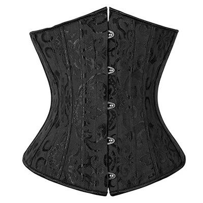 28 Sprial Steel Boned Black Shapewear Waist Cincher Slim Control Body Shaper Cincher Underbust Corset Sexy Women Plus Size S-6XL | Vimost Shop.