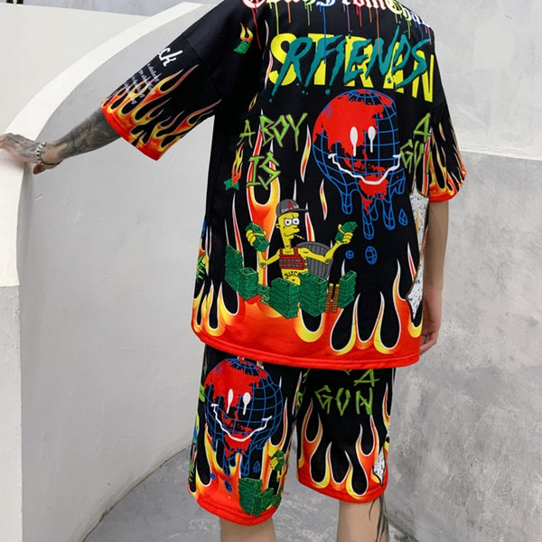 Men Shorts Hip Hop Bermuda Style Elastic Waist High Street Summer | Vimost Shop.